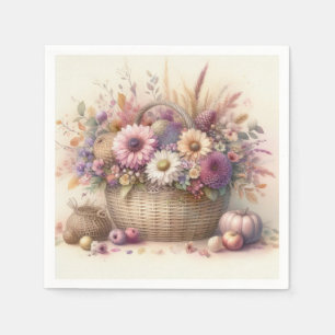 Herfst in pastelkleuren waterverf schilderij servet
