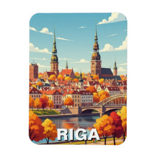 Herfst in Riga Letland Reizen Magneet