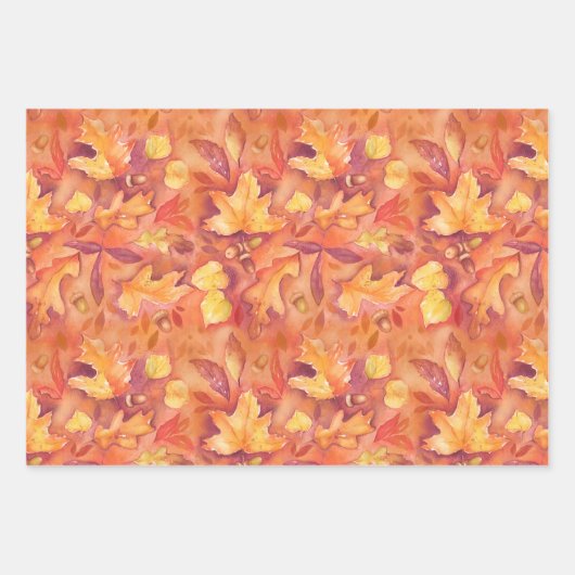 Herfst in Waterverf inpakvellen Inpakpapier Vel (Voorkant 2)