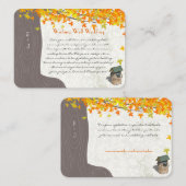 Herfst Initialen Geel Oranje goed Informatiekaartje (Voorkant / Achterkant)