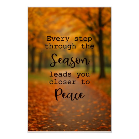 Herfst Inspirerend Poster Perfect Poster (Voorkant)