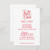 Herfst Into Love Wedding Uitnodiging (Voorkant / Achterkant)