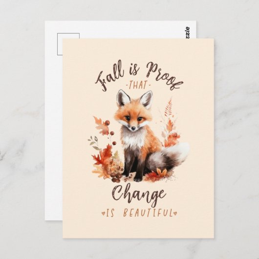 Herfst is een bewijs dat verandering mooi is briefkaart (Voorkant / Achterkant)