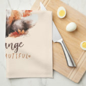 Herfst is een bewijs dat verandering mooi is theedoek (Quarter Fold)