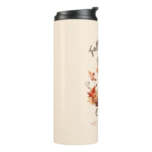 Herfst is een bewijs dat verandering mooi is thermosbeker (Gedraaid links)