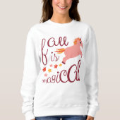Herfst is een Magical Peach Unicorn Sweatshirt (Voorkant)