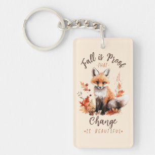 Herfst is het bewijs dat verandering mooi is - Fox Sleutelhanger