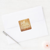 Herfst is het bewijs dat verandering mooi vierkant vierkante sticker (Envelop)