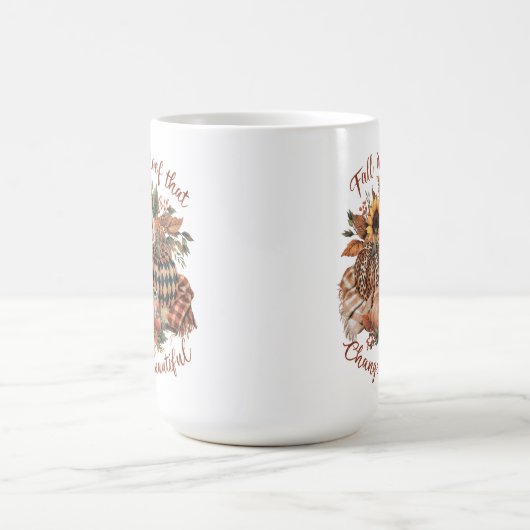 HERFST IS HET BEWIJS DAT VERANDERING MOOIE POMPOEN KOFFIEMOK (Center)