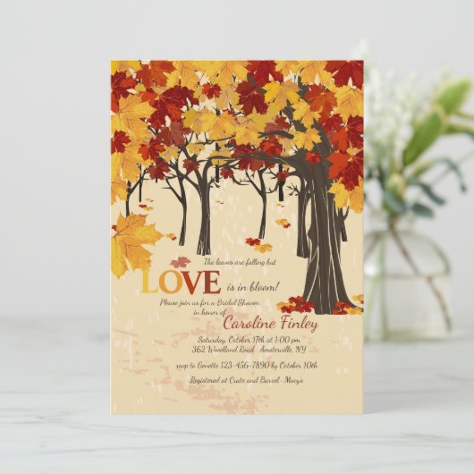 Herfst is hier uitnodiging (Staand voorkant)