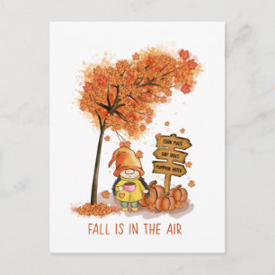 Herfst is in de lucht, Herfst Kabouter Briefkaart