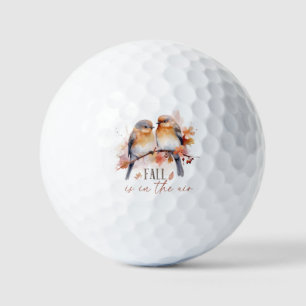 Herfst is in de lucht - Schattigee vogels en herfs Golfballen