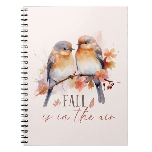 Herfst is in de lucht - Schattigee vogels en herfs Notitieboek (Voorkant)