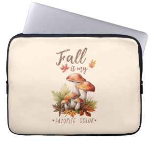 Herfst is mijn favoriete kleur - champignons en bl laptop sleeve