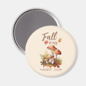 Herfst is mijn favoriete kleur - champignons en bl magneet (Voorkant / Achterkant)