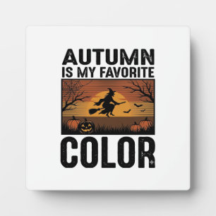 Herfst Is Mijn Favoriete Kleur Halloween Heks Ontw Fotoplaat