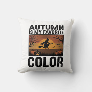 Herfst Is Mijn Favoriete Kleur Halloween Heks Ontw Kussen