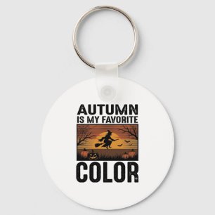 Herfst Is Mijn Favoriete Kleur Halloween Heks Ontw Sleutelhanger