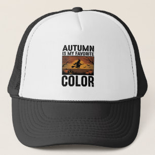 Herfst Is Mijn Favoriete Kleur Halloween Heks Ontw Trucker Pet