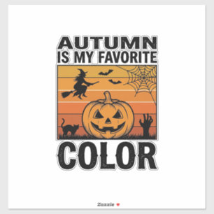 Herfst Is Mijn Favoriete Kleur Halloween Pompoen D Sticker