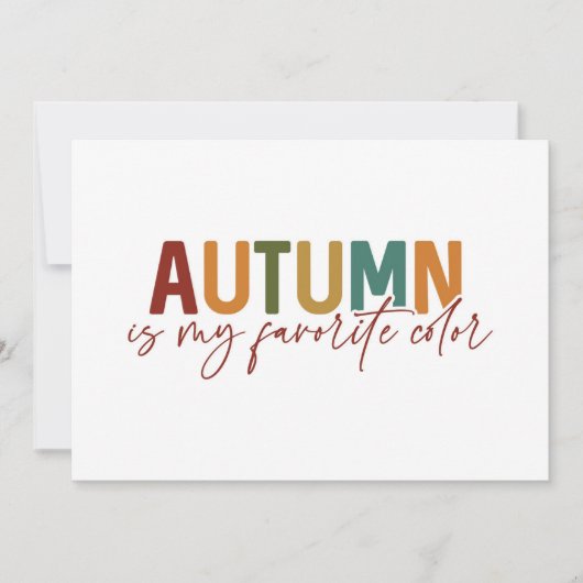 Herfst is mijn favoriete kleur kaart (Voorkant)