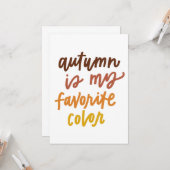 "Herfst is mijn favoriete kleur" Kaart (Voorkant / Achterkant in situ)