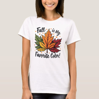Herfst is mijn favoriete kleur - Levendig bladverl T-shirt