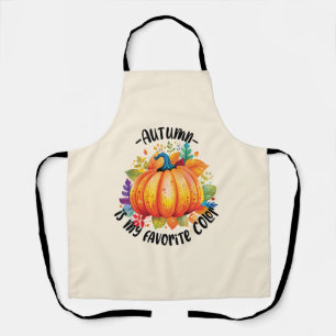 Herfst is mijn favoriete kleur - pompoen en blader schort