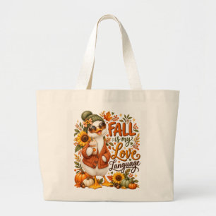 Herfst Is Mijn Liefdestaal Kuifje Eend Grote Tote Bag