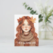 Herfst is mijn lievelingskleur briefkaart (Staand voorkant)