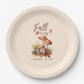 Herfst is mijn lievelingskleur - Mushroom Papieren Bordje (Voorkant)