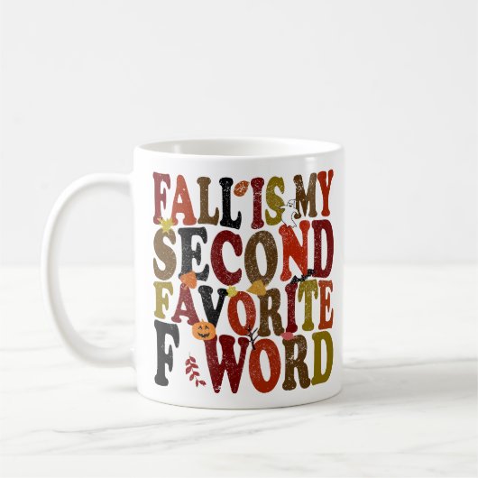 Herfst is mijn tweede favoriet van Word Funny Autu Koffiemok (Links)