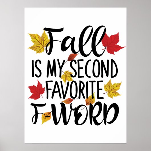Herfst is Mijn tweede favoriete F-Word Poster (Voorkant)