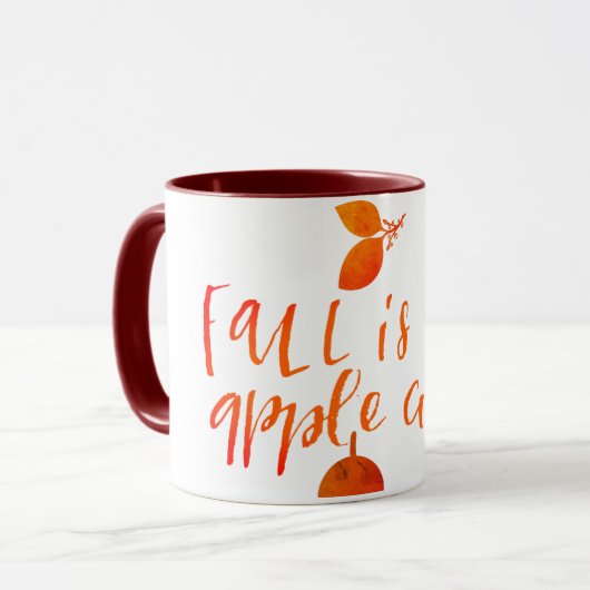 Herfst is voor appelcider mok (Voorkant links)