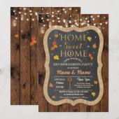 Herfst Jars Leaves nodigt uit voor het huishouden Kaart (Voorkant / Achterkant)