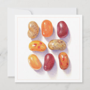 HERFST JELLY BEANS 5.25" Vierkante Platte Kaart
