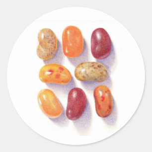 HERFST JELLY BEANS Small Round Stickers