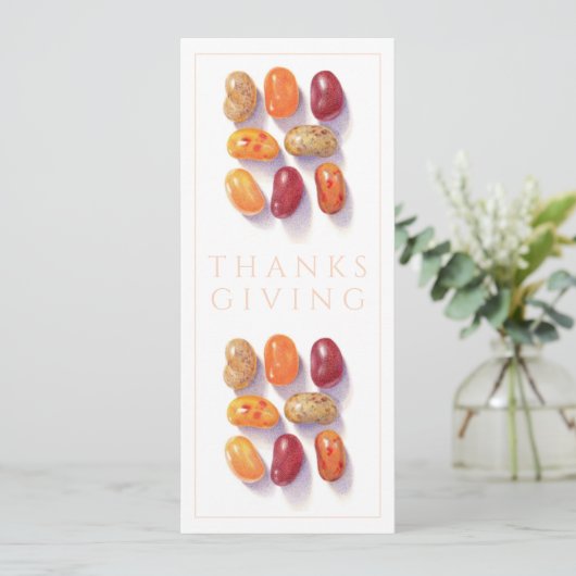 HERFST JELLY BEANS Thanksgiving 4x9.25 Platte Kaar Kaart (Staand voorkant)