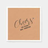 Herfst juicht toekomst mevrouw Oranje Vrijgezellen Servet (Voorkant)