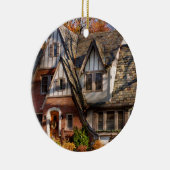 Herfst - Kabouter thuis Keramisch Ornament (Rechts)