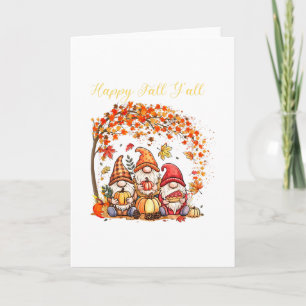 Herfst Kabouters Gelukkige Herfst Yall Herfstblade Kaart