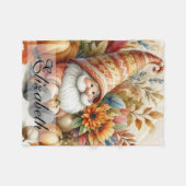  Herfst kabouters met herfstbladeren Fleece Deken (Voorkant (Horizontaal))