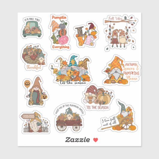 Herfst Kabouters Sticker Pack (Vel)