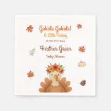 Herfst Kalkoen Baby Shower Servetten
