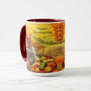Herfst Kalkoen Pompoenen Thanksgiving Mok