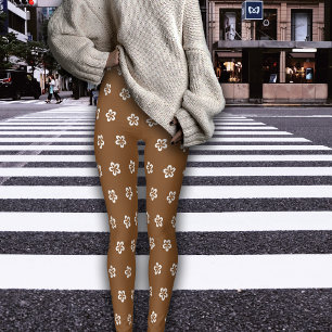 Herfst kastanjebloemen leggings