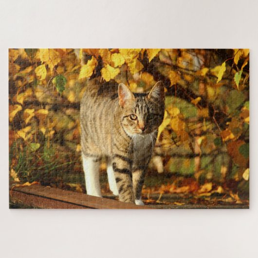 herfst kat puzzel (Horizontaal)