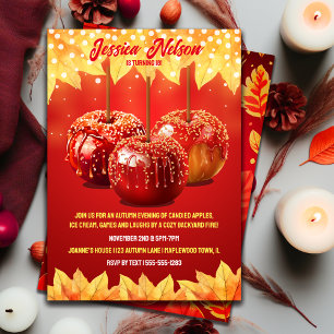 Herfst Kerst Kandijappel Feest Kaart