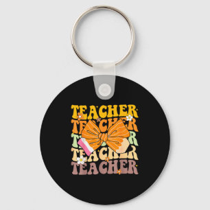 Herfst Kids Student Coquette Strik Potlood Herfst Sleutelhanger