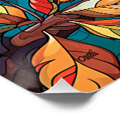 Herfst Kingfisher Glossy Poster Perfect Poster (Hoek)